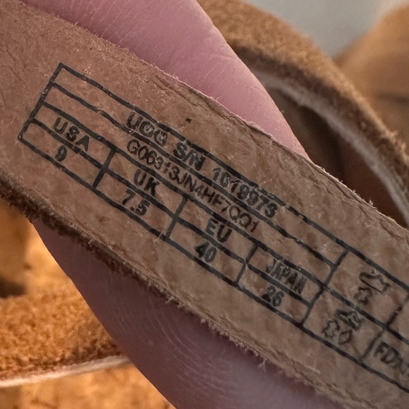 Ugg Lilah Brown Suede & Cork Wedges Boho Casual Soft & Comfy Size 9 - Picture 5 of 12